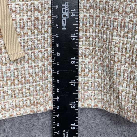 AND BY L Tweed Tie Front Jacket Blazer Beige Multicolor Made in Korea Women’s Si - Picture 4 of 8